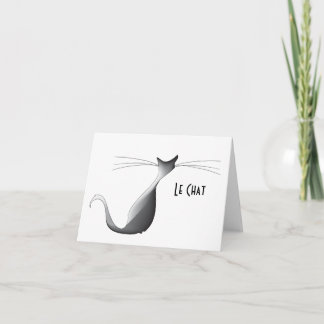 Carte de note fraîche de Le Chat BLANK