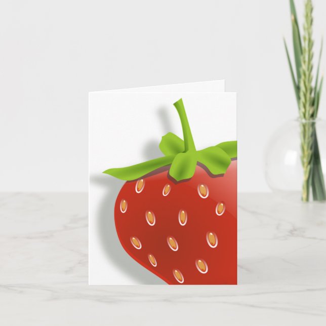 Carte de note fraise (Devant)