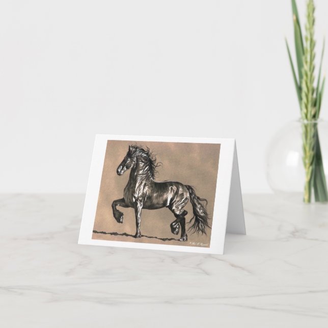 Carte de note frisonne de cheval (Devant)