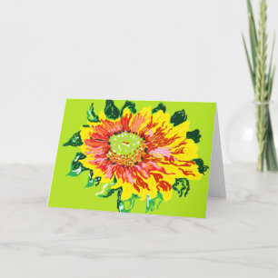 Carte de note /gaillardia couverture fleurs pérenn