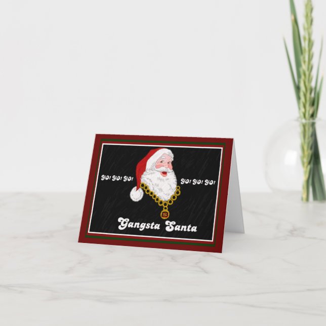 Carte de note Gangsta Père Noël (Devant)