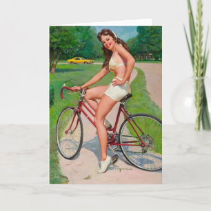 Carte de note "Girl on Bicycle"