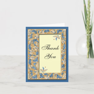 Carte de note gothique faite sur commande de plume