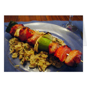 Carte de note grillée facile de recette de