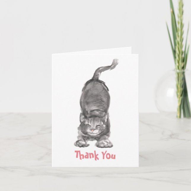 Carte de note Happy Cat Thank You (Devant)