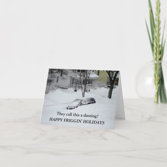Carte de note heureuse de vacances de Friggin (Devant)