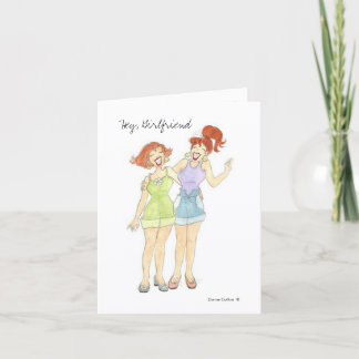Carte de note 'Hey, Girlfriend'