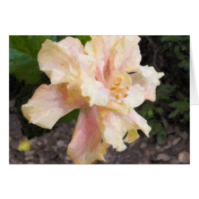 Carte de note Hibiscus double (Devant horizontal)