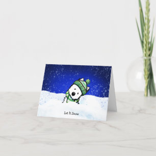 Carte de note hiver Westie