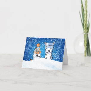 Carte de note hiver Westies