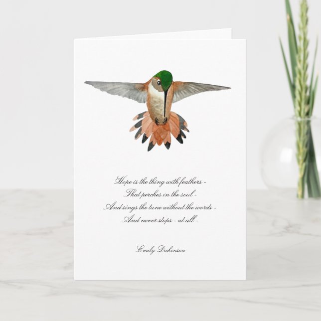Carte de note Hope Emily Dickinson (Devant)