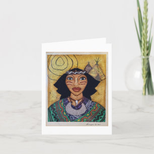 Carte de note indienne Lady