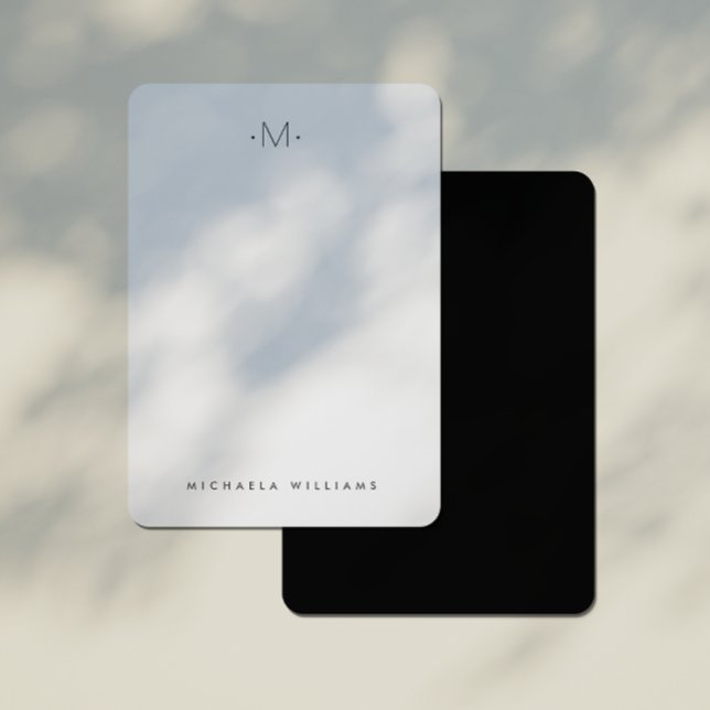 Carte de note initiale et de nom moderne subtile (Créateur téléchargé)