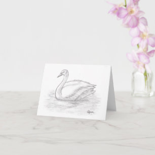 Carte de note inspirante Swan