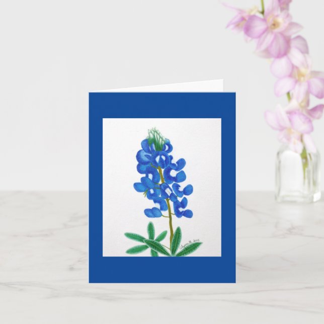 Carte de note inspirante Texas Bluebonnet (Orchidée)