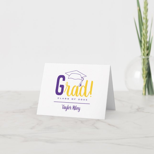 Carte de note jaune pourpre (Devant)