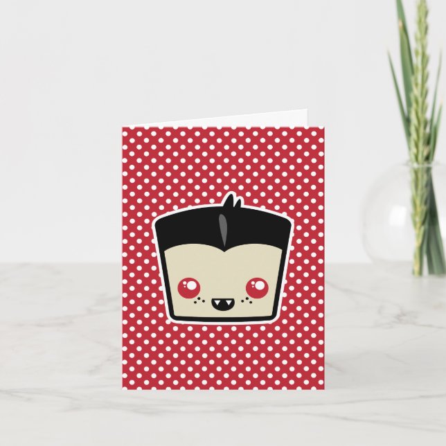 Carte de note Kawaii Dracula (Devant)