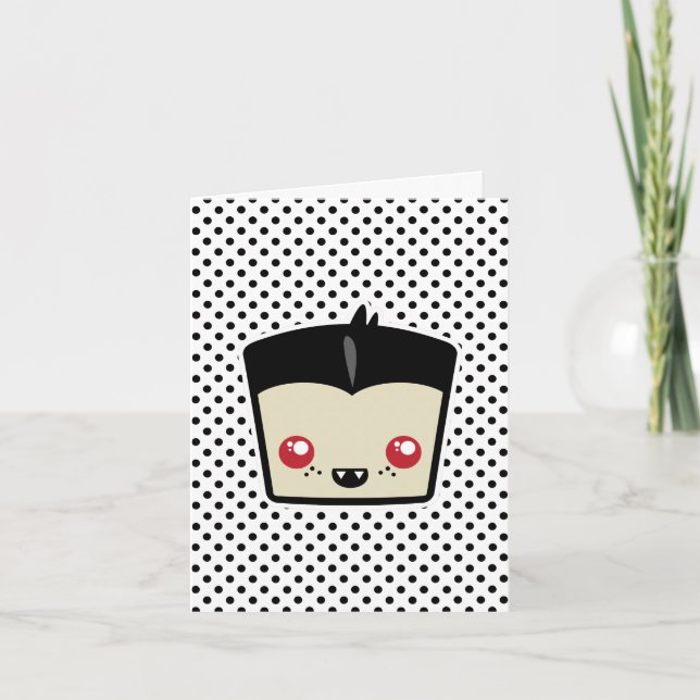 Carte de note Kawaii Dracula (Devant)