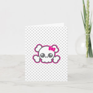 Carte de note Kawaii Pink Ribbon