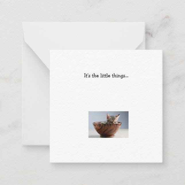 Carte de note Kitten Mini Thank You (Devant)