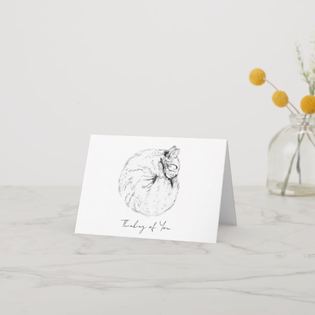 Carte de note Kitty Dormir (Recto)