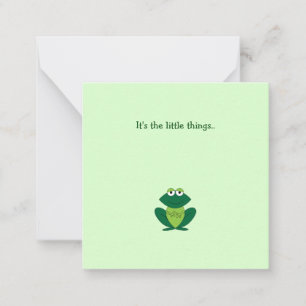 Carte de note Little Green Frog Thank You