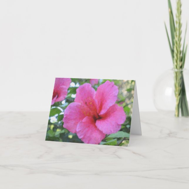 Carte de note Magenta Hibiscus (Devant)