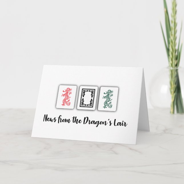 Carte de note Mah Jongg Dragons (Devant)