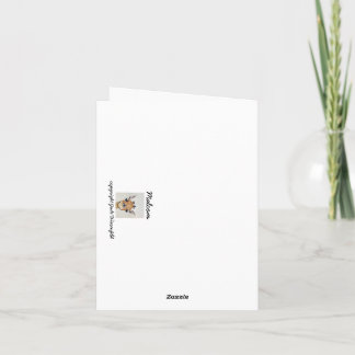 Carte de note Malcom avec intérieur vierge pour le