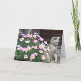 Carte de note : Marguerites roses