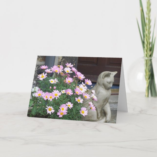 Carte de note : Marguerites roses (Devant)