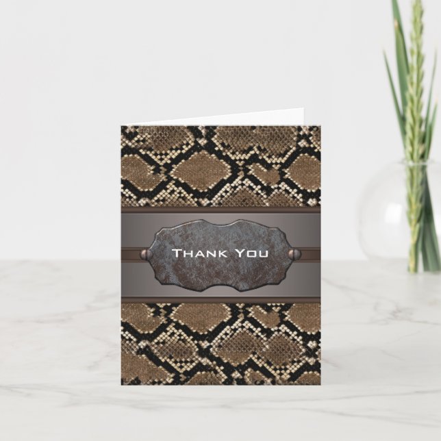 Carte de note masculine en cuir de Merci de (Devant)