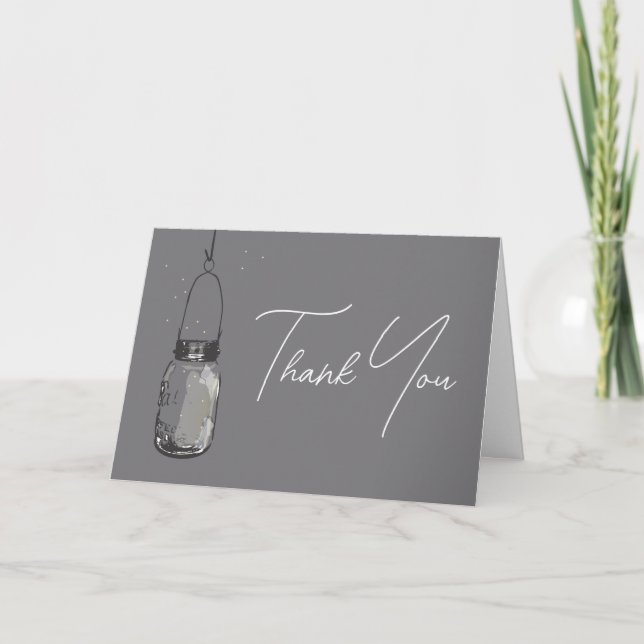 Carte de note Mason Jar & Fireflies (Devant)