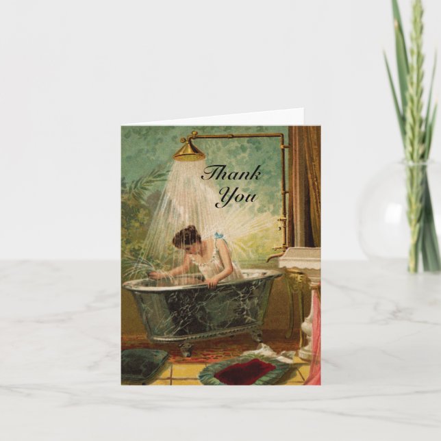 Carte de note Merci à la mariée de douche (Devant)