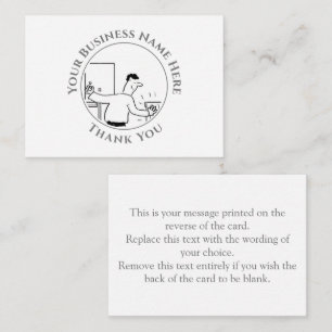 Carte de note Merci au plombier