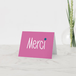 Carte de note Merci Merci Merci
