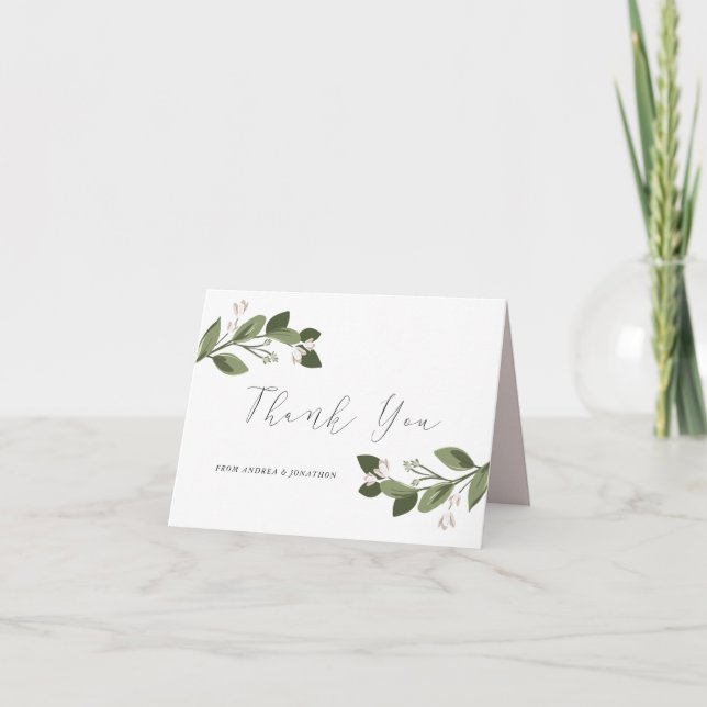 Carte de note Merci Merci Merci aux Sprigs Blushin (Devant)