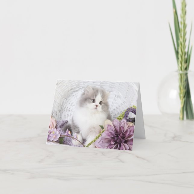 Carte de note mignonne de chaton (Devant)