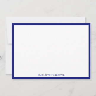 Carte de note moderne moderne bleu marine Elegant