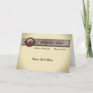Carte de note Monogramme Broch vintage Victorian