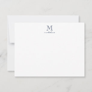 Carte de note Monogramme Monogramme Simple Modern 