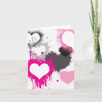 Carte de note Motif Paint Splash Heart