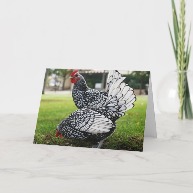 Carte de note noire du coq (Devant)