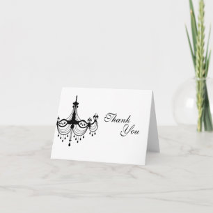Carte de note noire et blanche de Merci de lustre