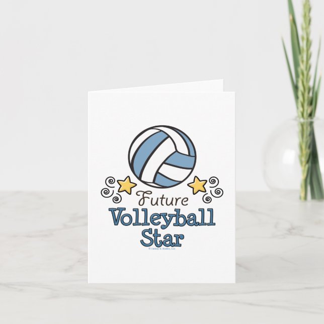 Carte de note noire Future Volleyball Star (Devant)