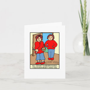 Carte de note non embarrassée Looney de jumeaux