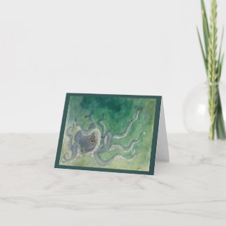 Carte de note octopus vide