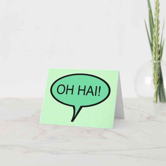 Carte de note OH HAI (Devant)
