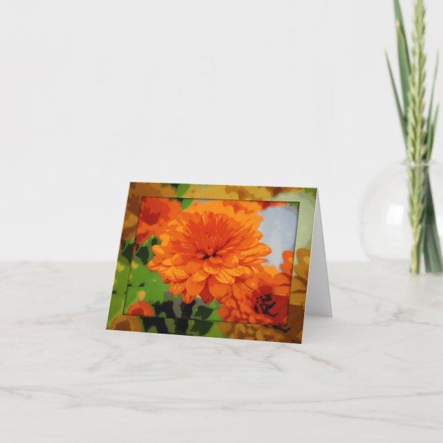 Carte de note orange lumineuse de mamans (Devant)