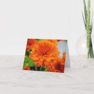 Carte de note orange lumineuse de mamans